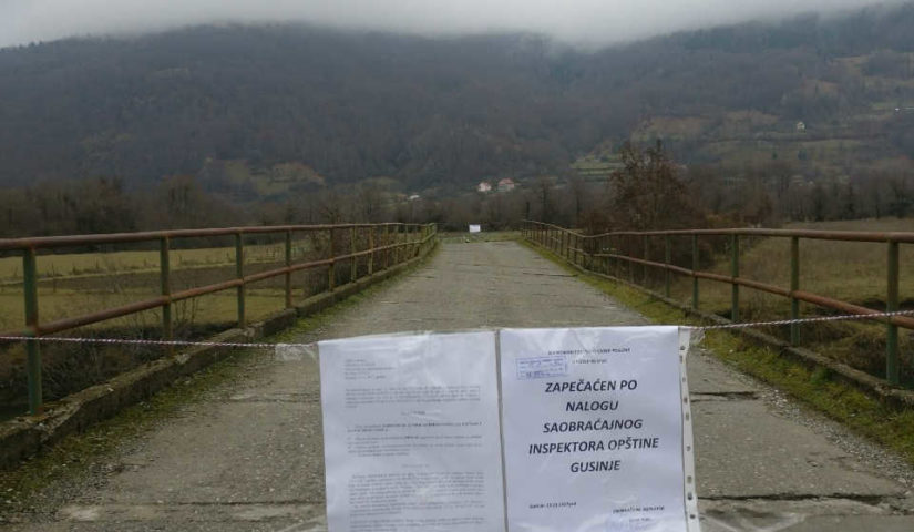 Zatvoren prolaz preko mosta “Martinoviće – Višnjevo”